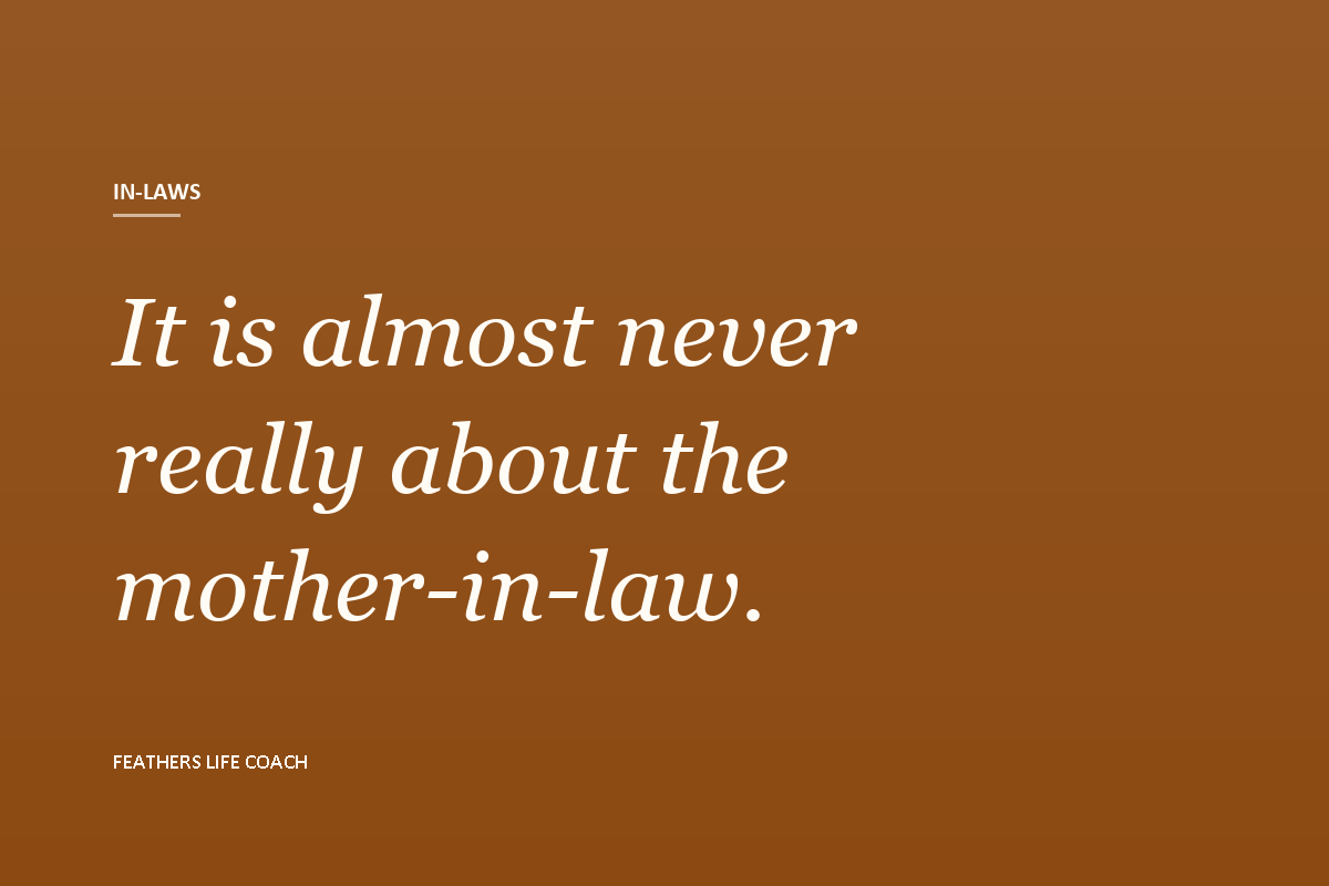 A line from this guide, set large: it is almost never really about the mother-in-law.